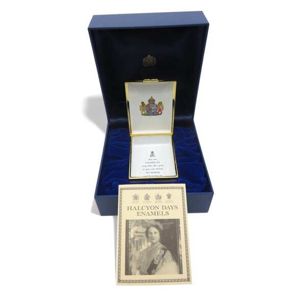 HALCYON DAYS Queen Elizabeth The Queen Mother Limited Edition Box #280 Enamel - Picture 8 of 9